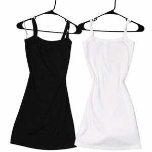 Wild Fable bodycon mini dresses (set of 2) in classic black & white.